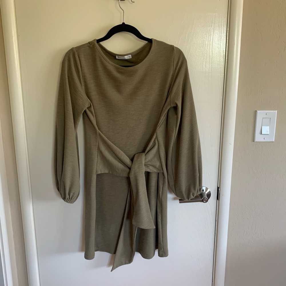 Sage Green Tie Dress